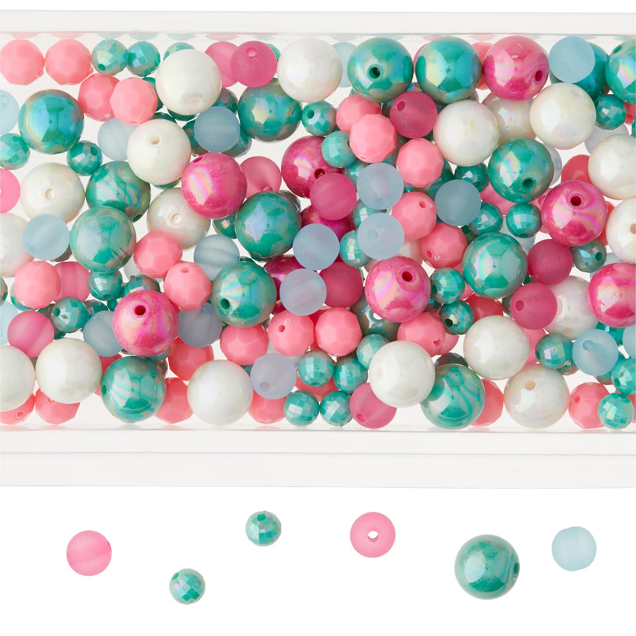 Assortiment de perles d’artisanat roses et turquoise de Bead Landing
